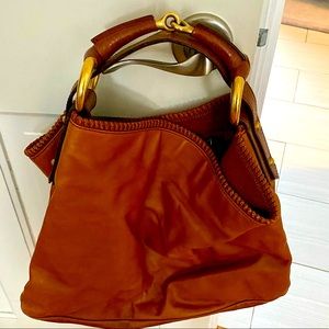 Gucci Tan Leather Chain Horsebit Large
Hobo Bag